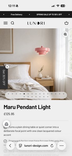 Pink pendant ceiling light - pink,