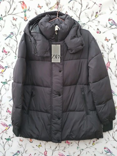 Zara women black puffer - zara,