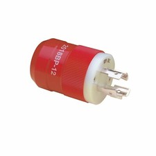 Afi Marinco Locking Charger & Trolling Motor Plug Male Red 12 Volt 2018BP-12