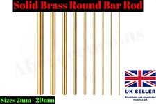 2 - 20mm Solid Brass Round Bar Rod Model Engineer Hobby Craft Shaft Electrode