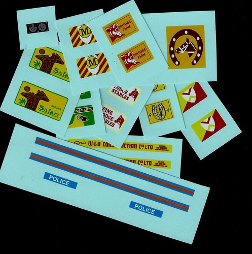 Britains toys transfers decals - britains, transfers/decals