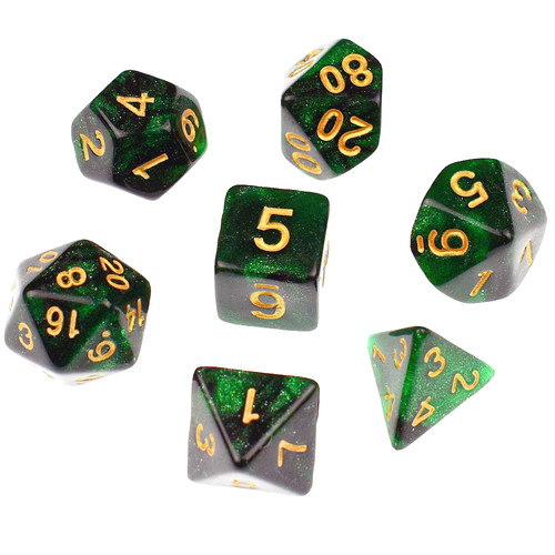 Dice set glitter galaxy for - glitter,