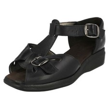 Ladies Semele size UK 6.5 4E navy leather sandal by Equity