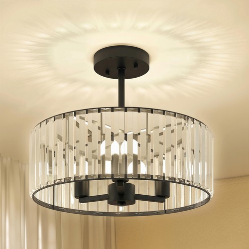 Homcom semi flush mount - semi, modern