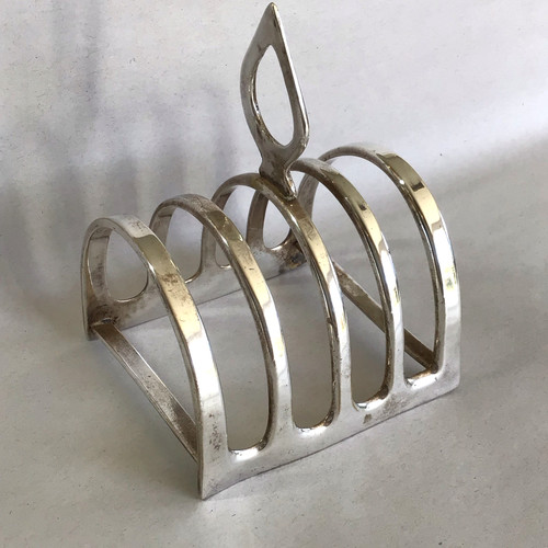 Vintage silver plated toast - vintage,