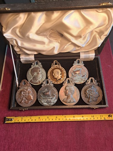 Antique box seven - of, vintage