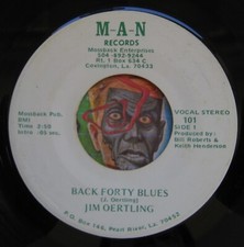 HEAR Jim Oertling 45 Back Forty Blues /World Of A Woman rockabilly country EX