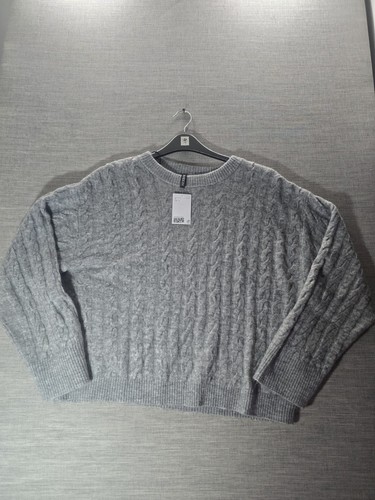 Cable knit jumper grey - knit,