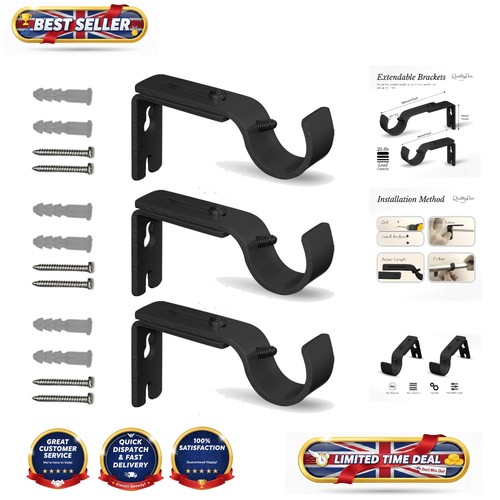 Black iron curtain brackets - curtain,