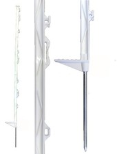 40 X WHITE 5FT POSTS - 156cm Tall Electric Fence 4ft 6" Poles Stakes