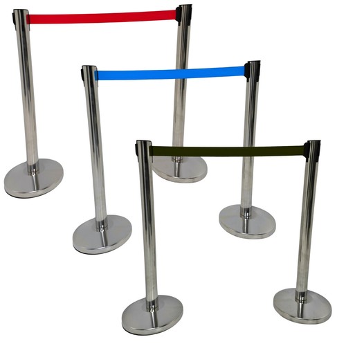 Chrome retractable queue - retractable,