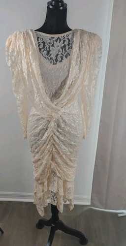 Vtg 80s carte lace - lace, dress