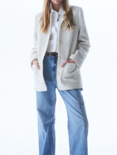 H&M Cream/White Boucle Tweed