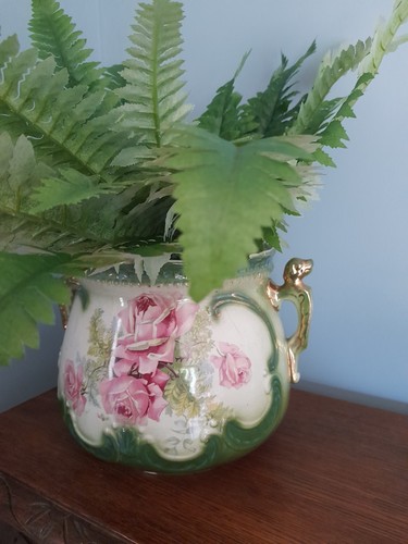 Antique majolica jardiniere - antique,