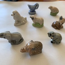 8 Wade Whimsies Figures Various Bundle Job Lot Older Racoon Elephant Flintstones