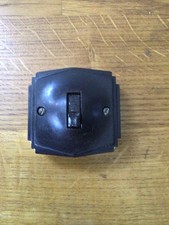 Vintage Art Deco Bakelite Switch On Porcelain Backplate  Tenby Pilot !!!!