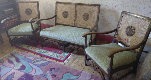 Antique piece bergere lounge - bergere,