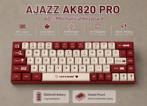 Ajazz ak680 key wired - 68-key,