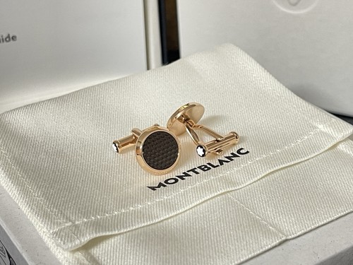 Montblanc cufflinks red gold - red,
