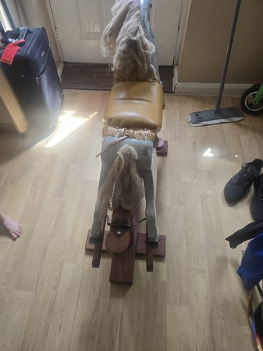 Wooden rocking horse toy with - rocking,