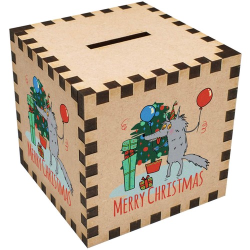 Merry christmas wolf money - 'merry, wolf'