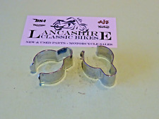  BSA TRIUMPH HANDLEBAR CABLE CLIP 7/8" BARS CHROME 97-4112 H4112  PAIR UK MADE