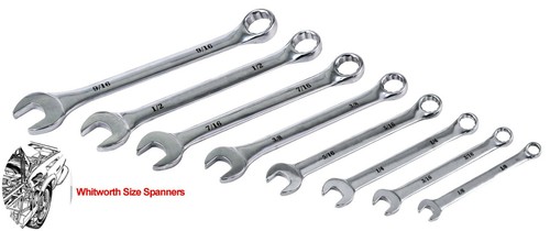 Whitworth spanner 8pc - set, old