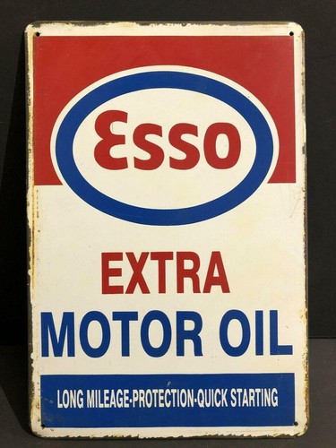 Esso extra motor oil - extra, plaque