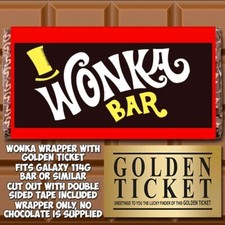 Wonka Chocolate Bar Wrapper +