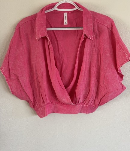 Zenana pink linen blend - pink,