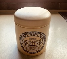 TUXFORD & TEBBUTT Cheese Pot with lid. Creamery Marks & Spencer Mature Stilton.