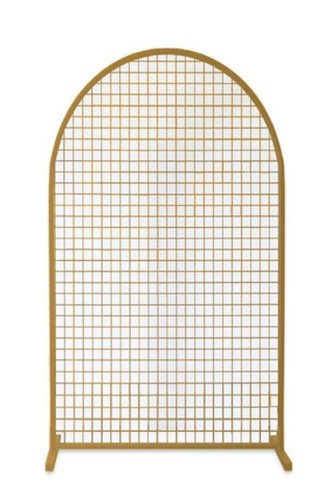 Gold metal wedding arch - gold,