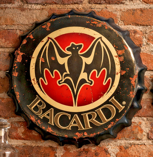Bacardi drink bar beer - drink, retro