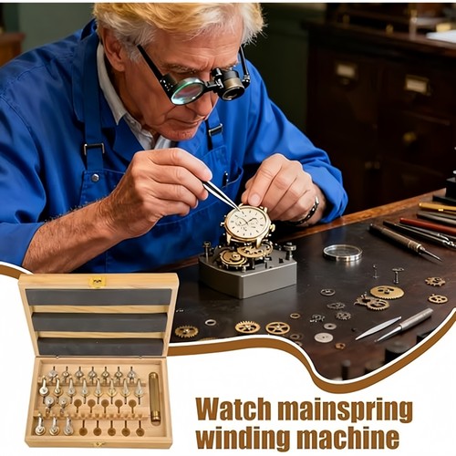 Watch mainspring winder set - watch,