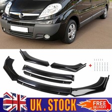 For Vauxhall Opel Vivaro Gloss Black Front Bumper Lip Spoiler Body Splitter Kits