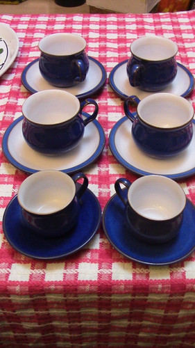 Denby imperial blue tea cups - , x