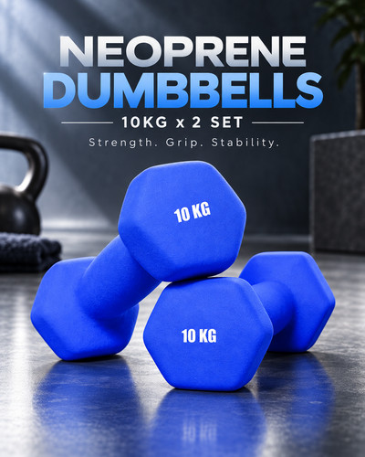 Neoprene dumbbell set - dumbbell, 2x