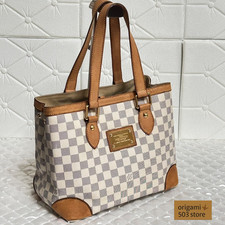 Louis Vuitton Hampstead PM Damier Azur Canvas White Shoulder Tote Bag N51207