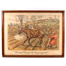 Horse Hunting Scene Print