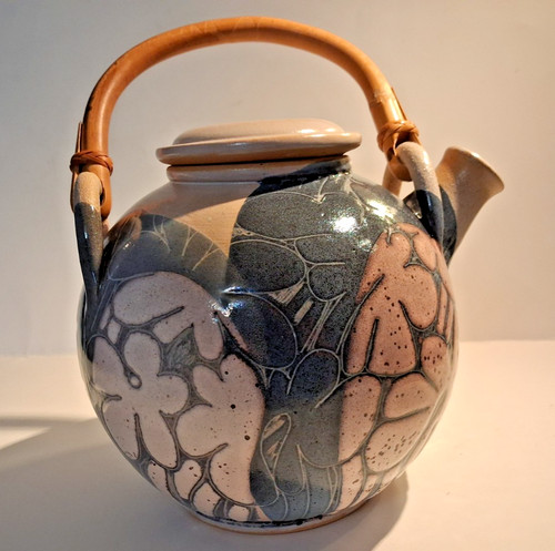 Vintage pottery teapot 1970s - pottery,