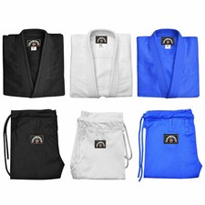 Adult Brazilian Jui Jitsu Karate Uniform Jacket & Pant 10oz with White Belt 1303