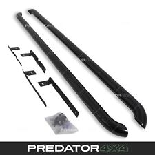 BLACK STAINLESS STEEL SIDE BARS FOR VW TRANSPORTER T6 T6.1 SPORTLINE SWB 15-23