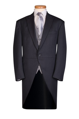 Grey herringbone tailcoat - grey,
