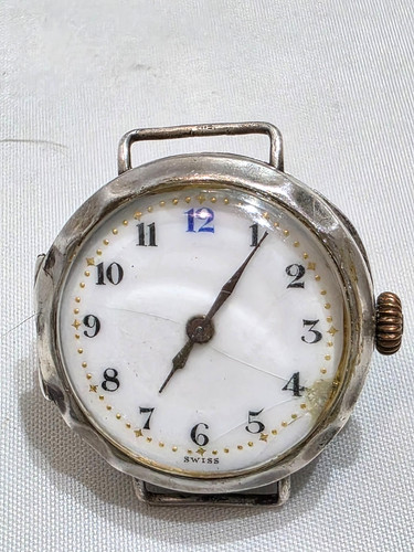 Silver hallmarked watch trench - silver,
