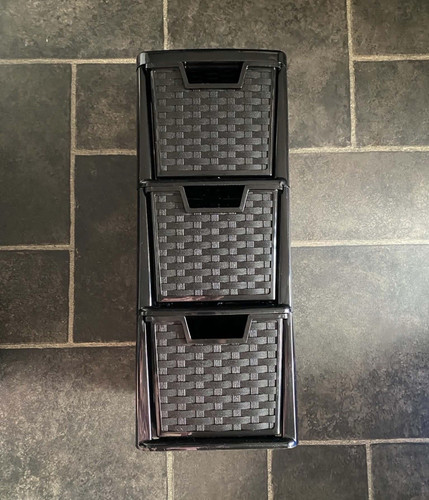 Tier black plastic - black, drawer