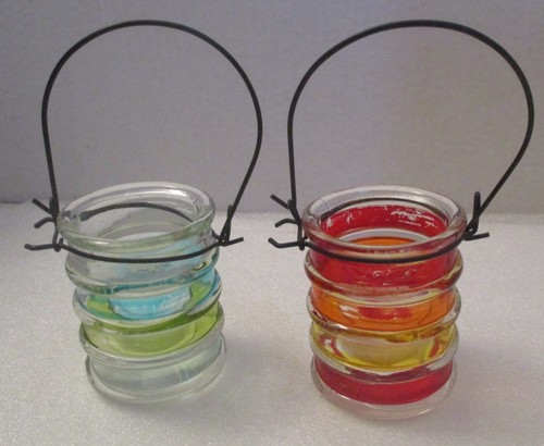 Set coloured glass - glass, hanging