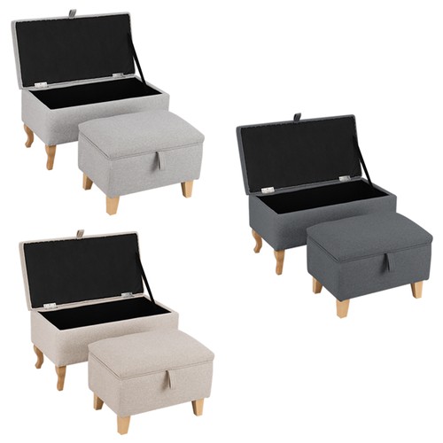 Linen storage ottoman - linen,