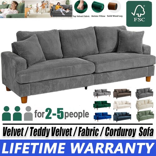 Seater corduroy sofa - 4,