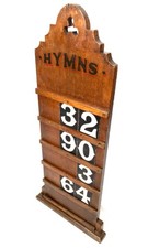 Antique Wooden Oak Hymn Board