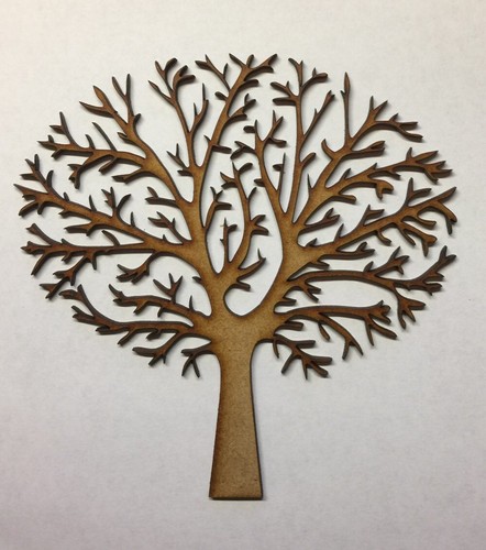 Wooden tree shape mdf small - tree,